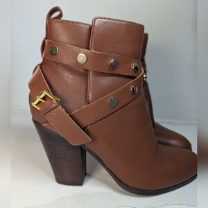 Nine West Brown Studded Heel Boots / Booties